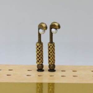 Copper Golf Club with Painted Ball  Cribbage Pegs