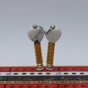 Howlite Heart Shaped Cribbage Pegs