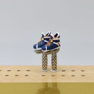 Hockey Skate Cribbage Pegs -- Edmonton Home Colors