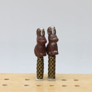 Brown Easter Rabbit Cribbage Pegs