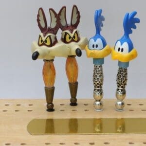 Duo of Wiley Coyote/Road Runner Cribbage Pegs