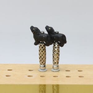 Black Wolf  (Howling)  Cribbage Pegs