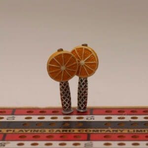 Half an Orange Cribbage Pegs