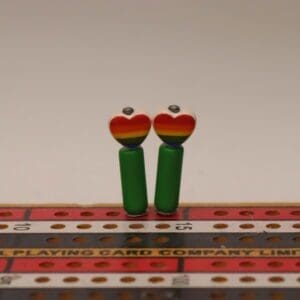 Rainbow Heart Shaped Cribbage Pegs