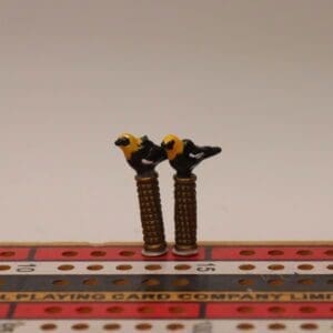 Yellow Headed Black Bird Cribbage Pegs