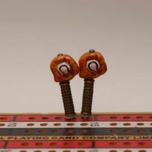 Glove with Baseball Cribbage Pegs