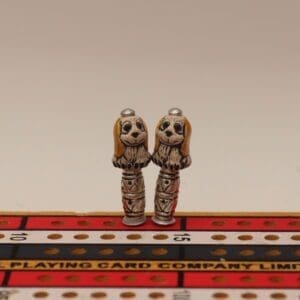 Light Brown Eared Hound Dog Cribbage Pegs