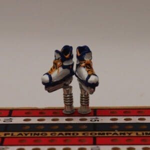 Hockey Skate Cribbage Pegs Edmonton Away Colors