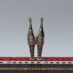 Silver Wine Bottle Cribbage Pegs