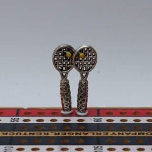 Tennis Racket with Ball Cribbage Pegs