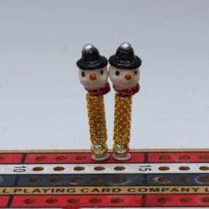 Snowman Head Cribbage Pegs