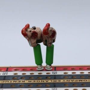 Red Trunk Peruvian Porcelain Elephant Cribbage Pegs