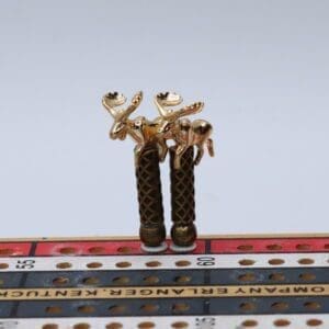 Gold Plated Moose Cribbage Pegs