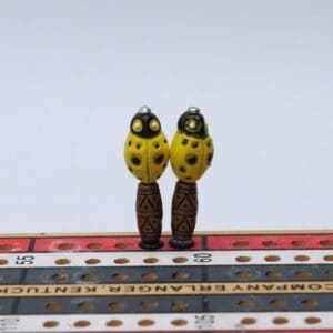 Yellow Ladybug Cribbage Pegs