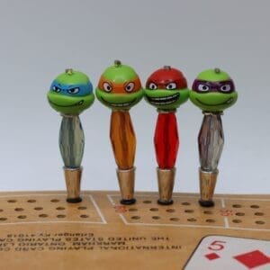 Ninja Turtle Cribbage Pegs
