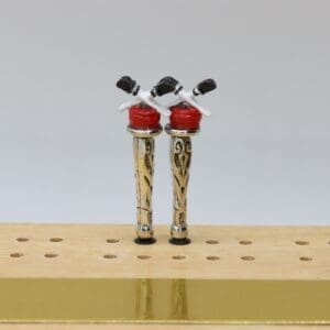 Curling Rock and Broom Cribbage Pegs