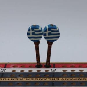 Greece Flag Cribbage Pegs