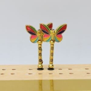 Colored Enamel with Gold Plated Trim Butterfly Cribbage Pegs