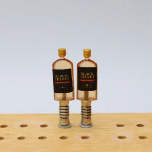 Whiskey bottle -- Black Velvet - Cribbage Pegs