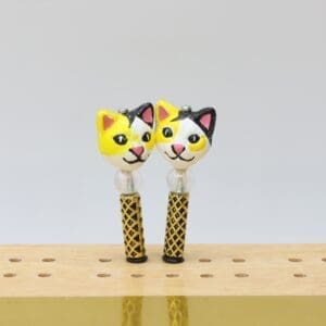 Yellow Head Cat Cribbage Pegs