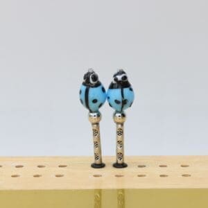 Ladybug Cribbage Pegs -- Molded Glass