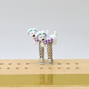 Cute Running Puppy Cribbage Pegs