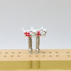 Cute Running Kitten Cribbage Pegs