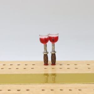 Red Wine Glass Cribbage Pegs